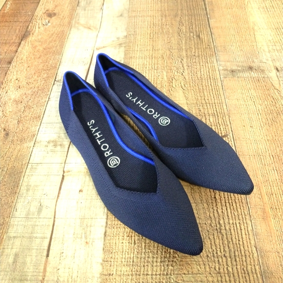 Rothy's Shoes - Rothys EUC the point maritime navy blue flat 9W